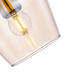 Подвесной светильник со стеклянным плафоном в форме бокала янтарного цвета Prestige варинант исполнения - 4 | Loft Concept в Перми