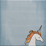 Плитка с узором Девочка единорог варинант исполнения - 5 | Loft Concept в Перми