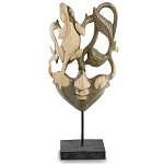 Маска ручной работы деревянная резная Lizard Mask варинант исполнения - 1 | Loft Concept в Перми