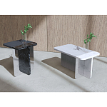 Slice журнальный столик из мрамора и массива дуба варинант исполнения - 2 | Loft Concept в Перми