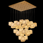 Люстра подвесная с квадратными плафонами из натурального камня Glowing Spheres варинант исполнения - 5 | Loft Concept в Перми