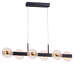 Линейный подвесной светильник с круглыми плафонами и золотистыми акцентами Aurelia Circles варинант исполнения - 2 | Loft Concept в Перми