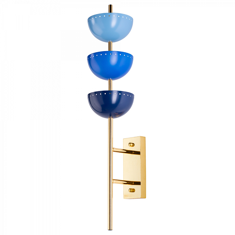 Бра LISBON SCONCE Blue Синий Глянцевое золото Голубой в Перми | Loft Concept 