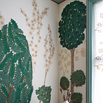 Обои ручная роспись Mughal Trees Original colourway on linen варинант исполнения - 2 | Loft Concept в Перми