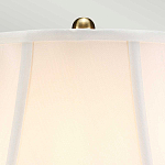 Настольная лампа с фарфоровым основанием с декоративным орнаментом и белым абажуром на темной круглой подставке Elstead Lighting варинант исполнения - 7 | Loft Concept в Перми