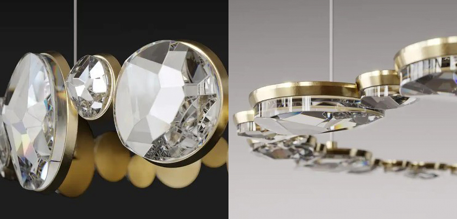 Люстра RING horizontal chandelier with crystals Люстра RING horizontal chandelier with crystals - Loft-Concept в Перми