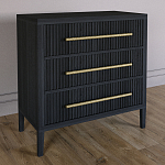 Комод Primo с 3 выдвижными ящиками Черный дуб варинант исполнения - 4 | Loft Concept в Перми