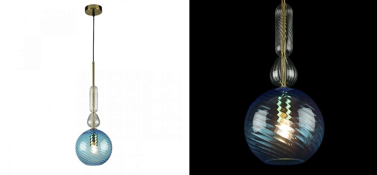 Светильник Flauti Blue Ball D20 см Светильник Flauti Blue Ball D20 см - Loft-Concept в Перми