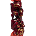 Деревянная декоративная статуэтка Asmat Red Straw Headdress Statuette Red варинант исполнения - 3 | Loft Concept в Перми