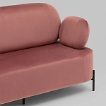 Диван в велюровой обивке цвета пыльная роза COLOR BLOCK варинант исполнения - 6 | Loft Concept в Перми