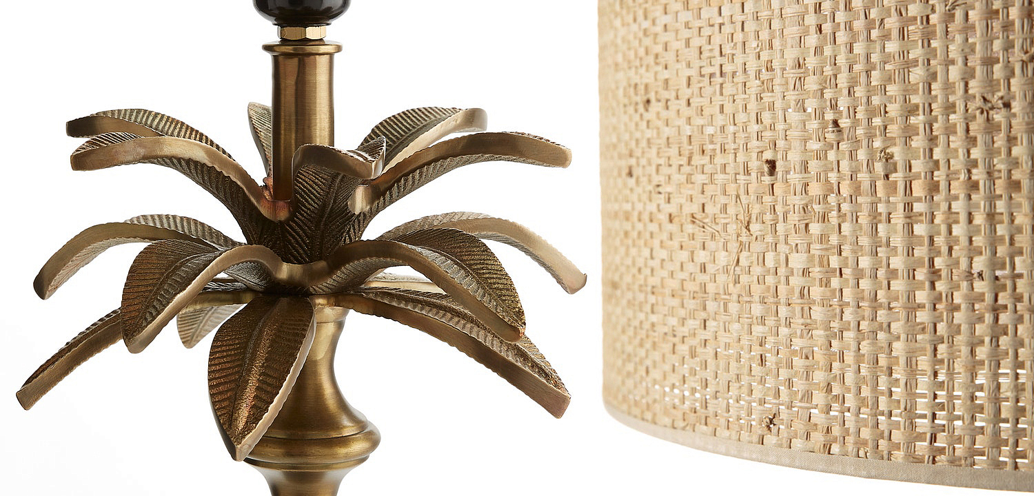 Торшер Palm Raphia Lampshade Торшер Palm Raphia Lampshade - Loft-Concept в Перми