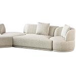 Угловой диван Calypso с поворотным механизмом и пуфом   варинант исполнения - 3 | Loft Concept в Перми