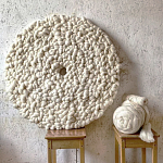 Панно на стену из шерсти мериноса Белый Круг  варинант исполнения - 1 | Loft Concept в Перми