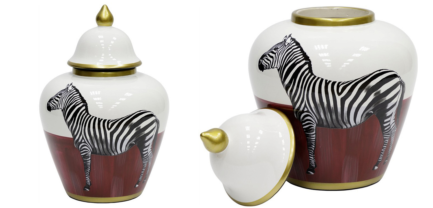 Ваза Zebra Vase white and red Ваза Zebra Vase white and red - Loft-Concept в Перми