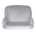 Барный стул со спинкой и подлокотниками на 4-х деревянных ножках Серый Велюр Ava Charm варинант исполнения - 2 | Loft Concept в Перми