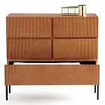 Комод с геометрическим рисунком на ящиках Anders Dark Wood варинант исполнения - 3 | Loft Concept в Перми