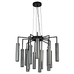 Люстра со стеклянными цилиндрическими плафонами Luminous Cylinders Smoky варинант исполнения - 2 | Loft Concept в Перми