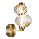 Бра с 2-мя рифлеными стеклянными шарами Marcelh Light варинант исполнения - 6 | Loft Concept в Перми