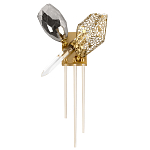 Бра с 2-мя плафонами из стекла и металла и вертикальными подвесками Gilded Mirage  варинант исполнения - 1 | Loft Concept в Перми