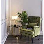 Столик журнальный золотой с темным стеклом Tastiness варинант исполнения - 3 | Loft Concept в Перми