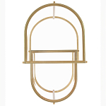 Комплект из 2-х приставных столиков на металлическом основании цвета латунь Ambassador варинант исполнения - 3 | Loft Concept в Перми