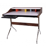 Письменный стол с 2-мя чёрными выдвижными ящиками и нишей с цветными разделителями Ballan варинант исполнения - 2 | Loft Concept в Перми