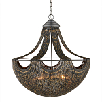 Люстра в форме колокола с декором из тонких железных нитей Jagged Pattern варинант исполнения - 3 | Loft Concept в Перми