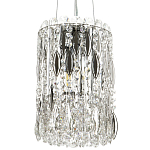 Подвесной светильник с металлическими и хрустальными подвесками Bonnay Crystal Chrome Hanging Lamp варинант исполнения - 1 | Loft Concept в Перми