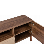 ТВ-тумба бежевая из массива бука с 2-мя дверками и ящиком Wenge Light варинант исполнения - 3 | Loft Concept в Перми