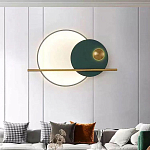 Бра светодиодное круглое в оттенках бронзового и зеленого цвета Kosmikos варинант исполнения - 1 | Loft Concept в Перми