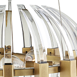 Люстра круглая с прозрачными элементами в форме полумесяца Crystal Crescent варинант исполнения - 1 | Loft Concept в Перми