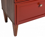 Тумба прикроватная красная из массива бука с 2-мя ящиками Wenge Light варинант исполнения - 4 | Loft Concept в Перми