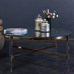 Кофейный столик со столешницей из стекла Crossy варинант исполнения - 6 | Loft Concept в Перми