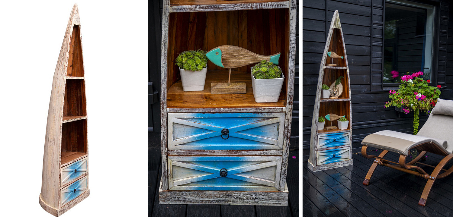 Стеллаж Old Boat White and Blue Стеллаж Old Boat White and Blue - Loft-Concept в Перми