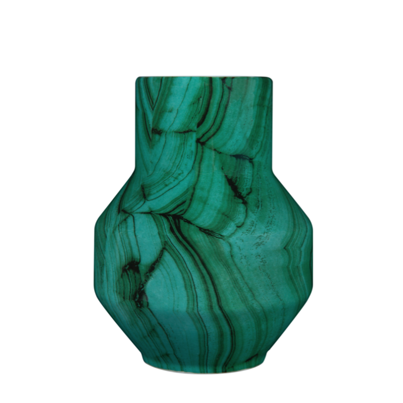 Ваза Malachite Vase rubikon low Малахит Ваза Malachite Vase rubikon low Малахит в Перми | Loft Concept
