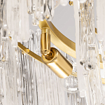 Люстра круглая с прозрачными стержнями разной длины Textured Glass Chandelier варинант исполнения - 6 | Loft Concept в Перми