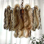 Люстра из круглых стеклянных элементов Vienna варинант исполнения - 3 | Loft Concept в Перми