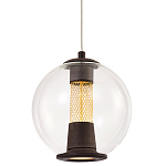 Подвесной светильник с плафоном в форме шара Inner Gleam Orb black  варинант исполнения - 1 | Loft Concept в Перми