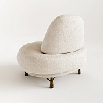 Кресло Vinsen обивка букле молочного цвета варинант исполнения - 2 | Loft Concept в Перми