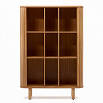 Буфет из ясеневого шпона с открытыми полками и 2-мя раздвижными дверями Toinette варинант исполнения - 3 | Loft Concept в Перми