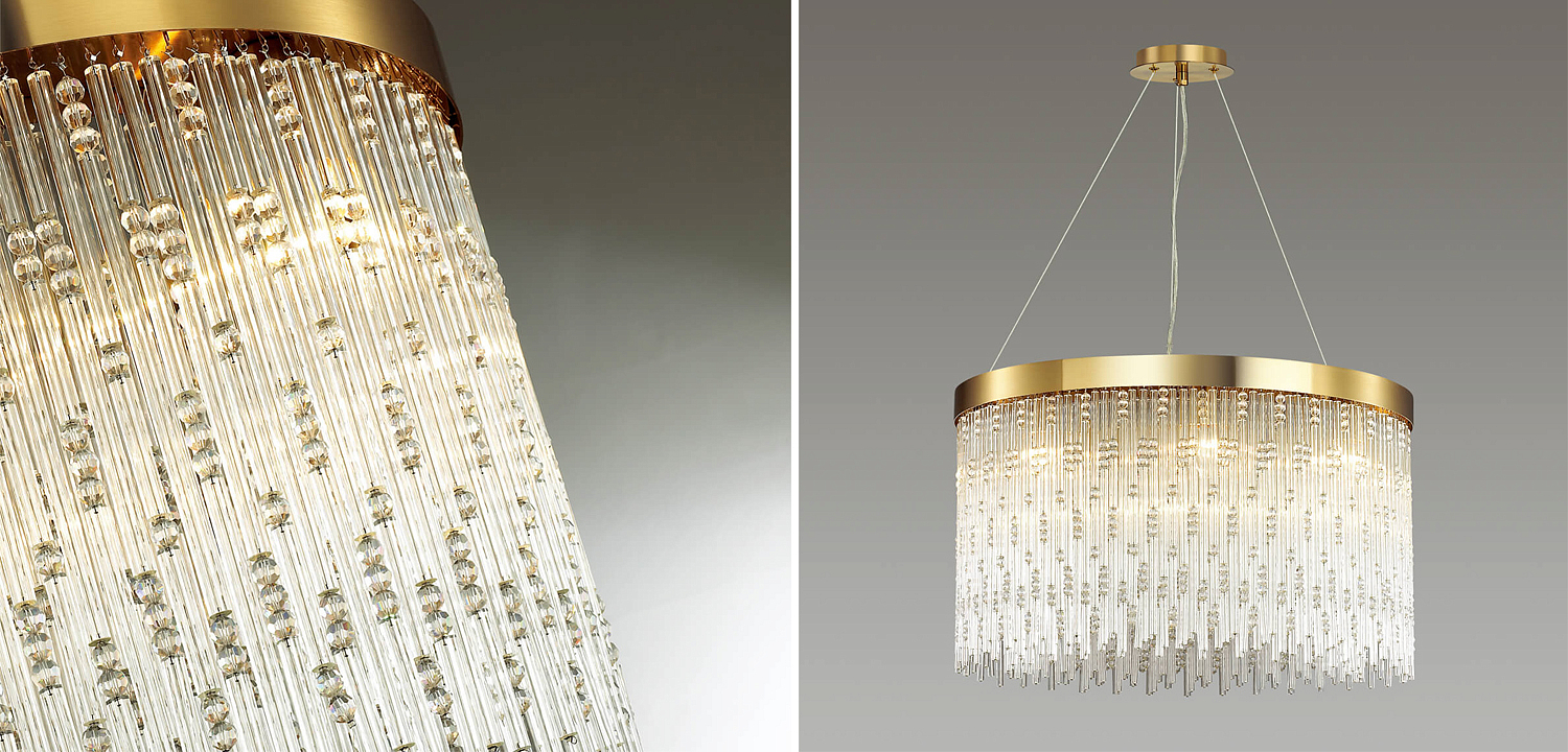 Люстра Hailstorm Rain Kerri Chandelier gold 60 Люстра Hailstorm Rain Kerri Chandelier gold 60 - Loft-Concept в Перми