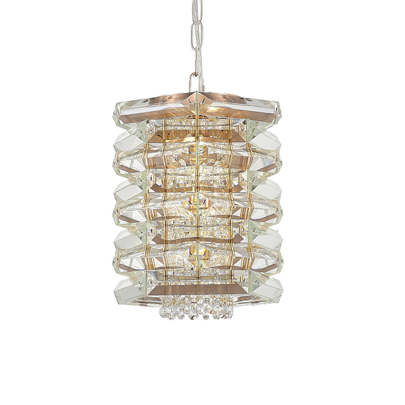 Подвесной светильник в классическом хрустальном обрамлении Light Garland Прозрачное Стекло Никель Медь в Перми | Loft Concept 