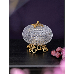 Конфетница из прозрачного рельефного стекла Eden Garden варинант исполнения - 5 | Loft Concept в Перми