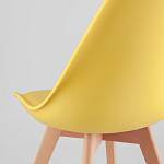 Стул с основой из пластика и мягким сиденьем Arvika Yellow варинант исполнения - 6 | Loft Concept в Перми