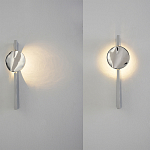 Бра с круглым зеркальным диском на прямоугольном соновании Reflection Circle Glow варинант исполнения - 4 | Loft Concept в Перми