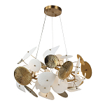 Люстра с белыми и золотистыми цветами Dahlia Flowers Lamp варинант исполнения - 3 | Loft Concept в Перми