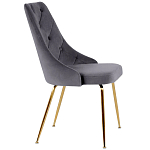 Стул в серой велюровой обивке Ward Grey Velour Chair варинант исполнения - 3 | Loft Concept в Перми