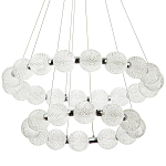 Светодиодная двухъярусная кольцевая люстра хром Crystal Globule Chandelier Chrome варинант исполнения - 1 | Loft Concept в Перми