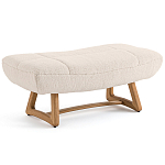 Оттоманка с обивкой букле Lino White Boucle Ottoman варинант исполнения - 1 | Loft Concept в Перми