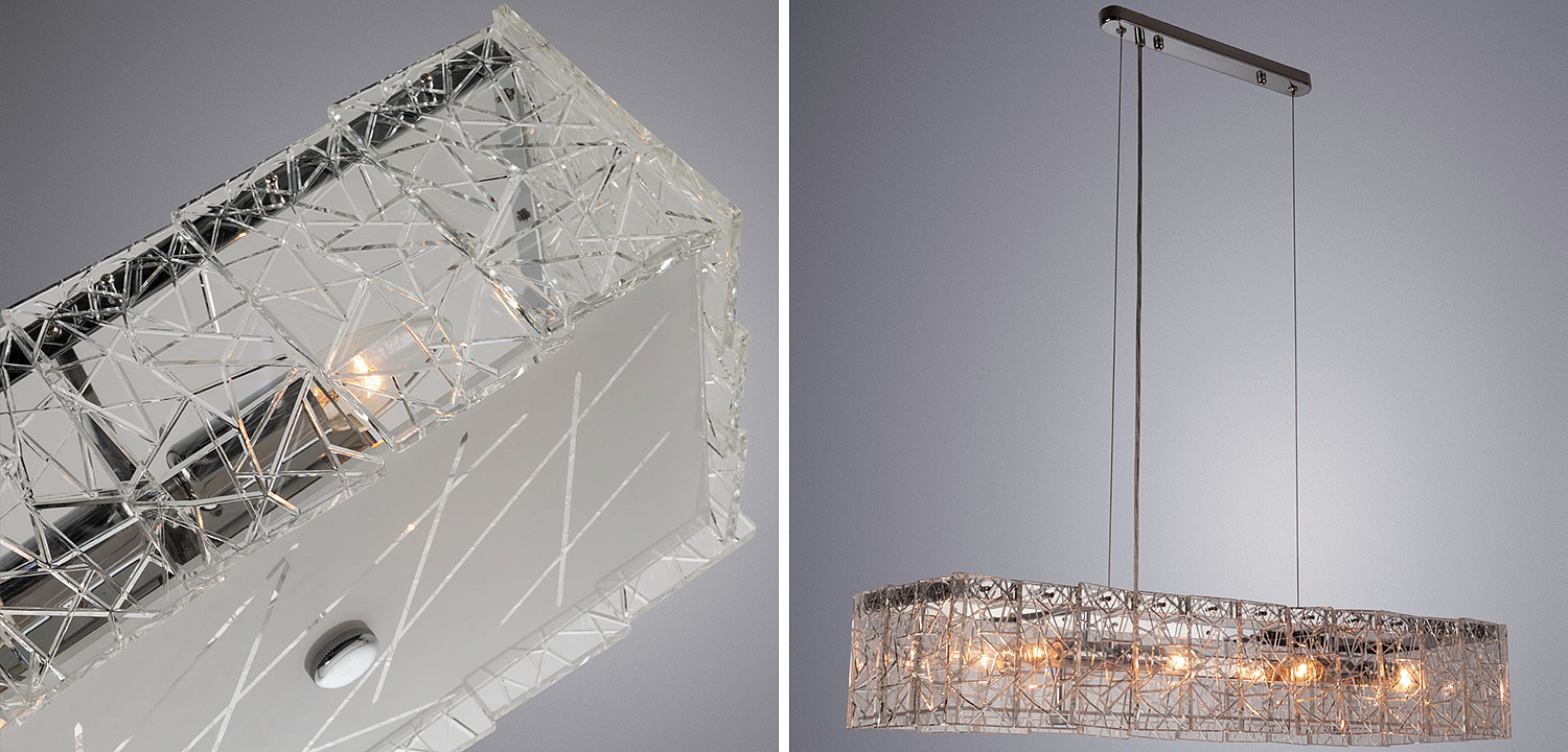 Люстра Alvaro Crystal Rectangular Chandelier Люстра Alvaro Crystal Rectangular Chandelier - Loft-Concept в Перми